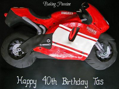 Ducati Motorcycle - Cake by BakingPassion