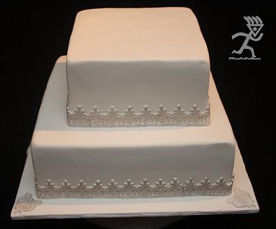Vintage lace Wedding cake - Cake by Ciccio 