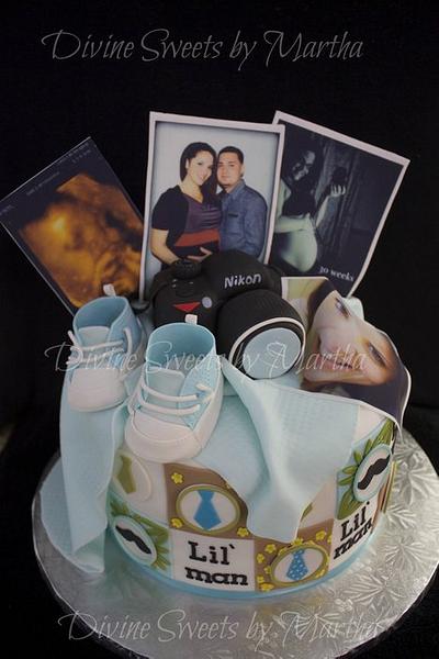 LIL' MAN Baby Shower Cake - Cake by Martha Chirinos Teruel