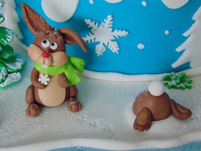 Snow Bunnys - Cake by Zaklina