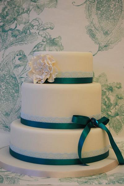 Simple and elegant wedding cake - Cake by dazzleliciouscakes