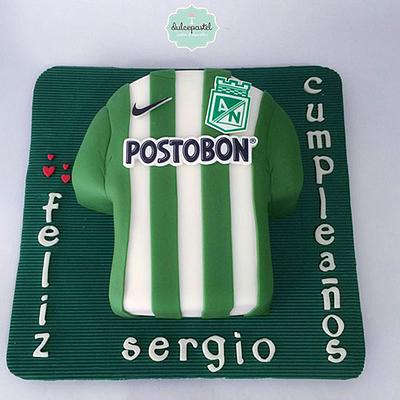 Torta Camisa Atlético Nacional Medellín - Cake by Dulcepastel.com