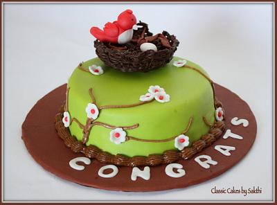 Bird cake - Congratulations - Cake by Classic Cakes by Sakthi