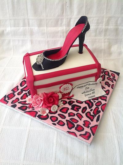 Hot Pink Shoe Cake - Cake by Keeley Cakes