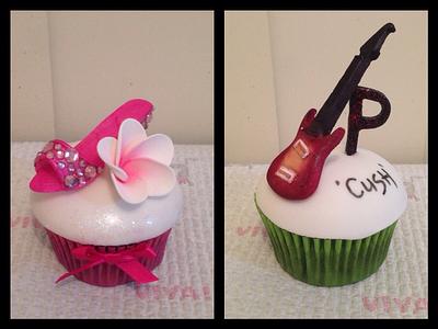 High Heel Shoe & Guitar Cupcakes - Cake by D-licious Cake Art