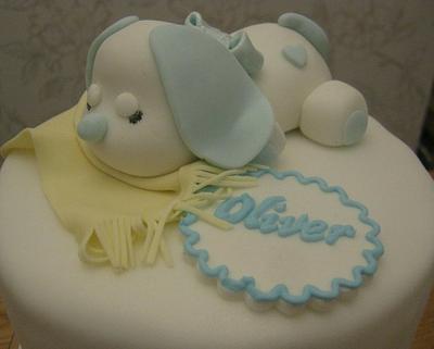 Sleeping Puppy Dog - Cake by Essentially Cakes