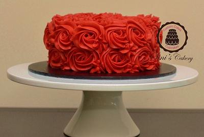 Red Rosette  - Cake by Sini's Cakery 
