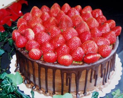 Strawberries and chocolae grooms cake - Cake by Nancys Fancys Cakes & Catering (Nancy Goolsby)