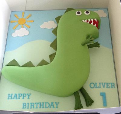George's Dinosaur - Cake by Nikki's Cakes
