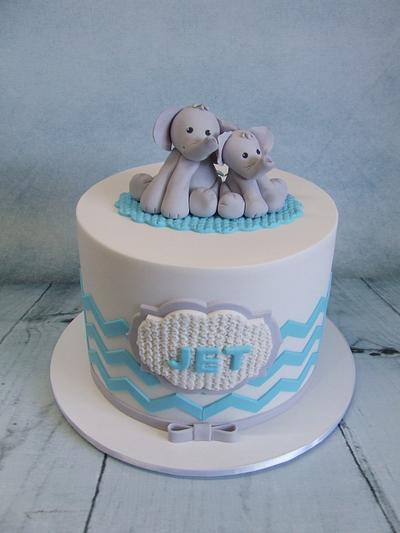 Elephant Baby Shower Cake - Cake by Cake A Chance On Belinda