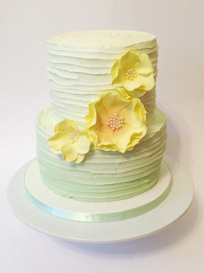Pale green Ombre cake  - Cake by Claire Lawrence