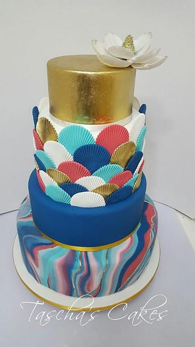 Blue Waves  - Cake by Tascha's Cakes