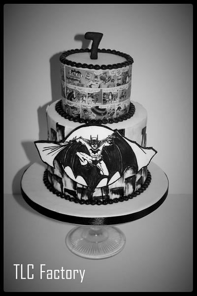 Black and White Batman - Cake by Katrina Denness