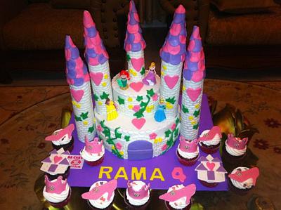 Princess Castle cake كيكة قصر اميرات ديزني - Cake by nuna cake