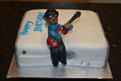 Hetan, his XBO and his wish guitar  - Cake by Niknoknoos Cakery