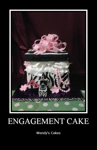 Engagement Cake - Cake by Wendy Lynne Begy