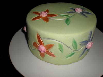 Quilted Flowers  - Cake by Sugarart Cakes