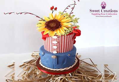 Sunflowers and Cowgirls - Cake by Sweet Creations
