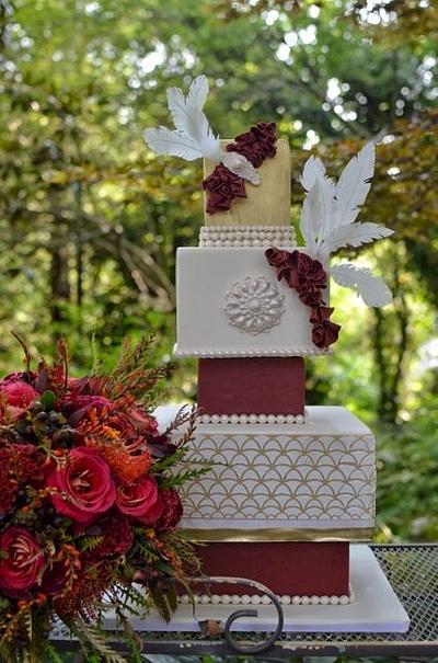Art Deco / Gatsby Inspired Wedding Cake - Cake by Jenniffer White