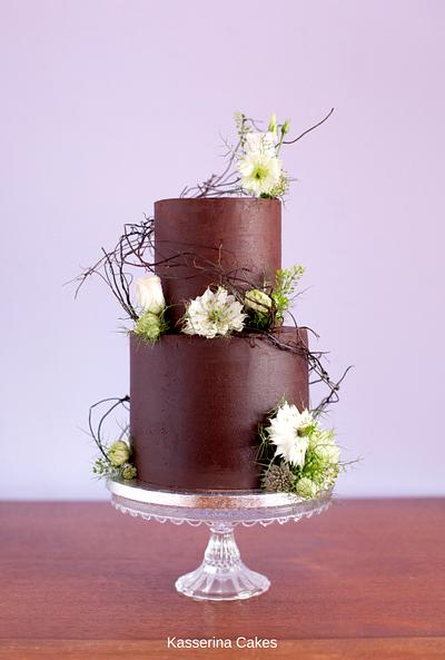 Chocolate lover's wedding cake - Cake by Kasserina Cakes