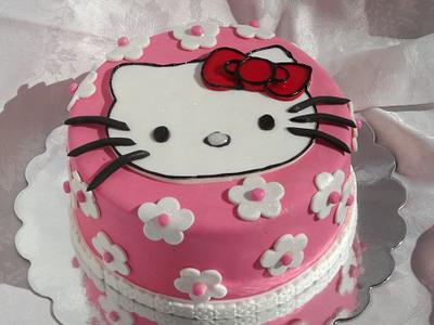 hello kitty birthday cake with mini cupcakes - Cake by Loracakes