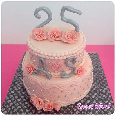 25th wedding anniversary cake - Cake by Simona (Sweet Island)