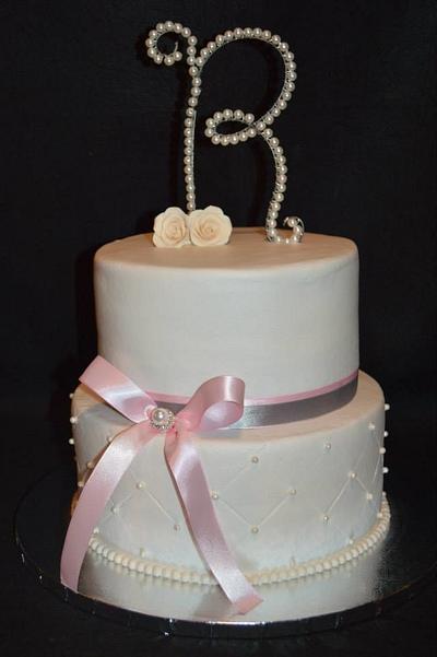 Vintage Bridal Shower cake - Cake by Kim Leatherwood