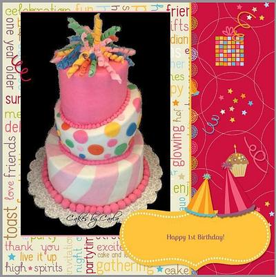 1st Birthday Cake - Cake by Sugar Bake Boutique