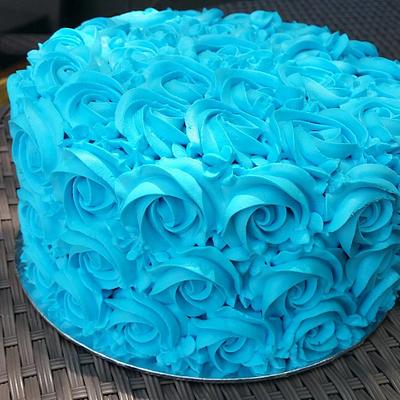 Fresh cream rosette! - Cake by Uthra 