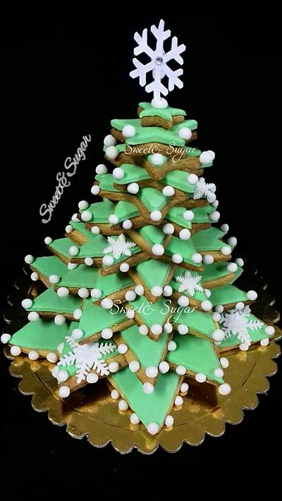 3D Christmas Cookies Tree - Cake by Amira Fadel