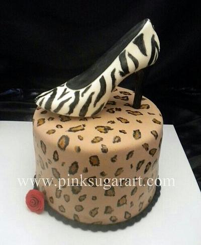 Zebra Shoe Leopard Cake - Cake by PinkSugarArt