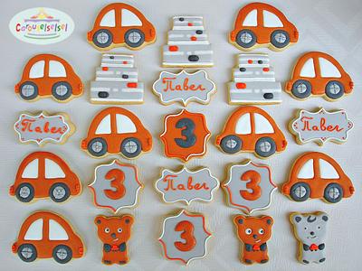 Orange Cars and Teddy Bears - Cake by carouselselsel