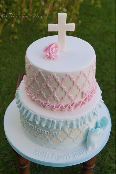 Joint Baptism Cake - Cake by The Custom Cakery