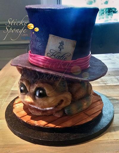 The Cheshire cat that got the cream - Cake by Sticky Sponge Cake Studio