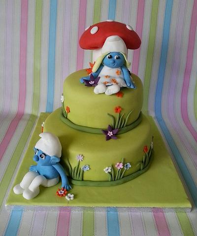Smurfs - Cake by Val