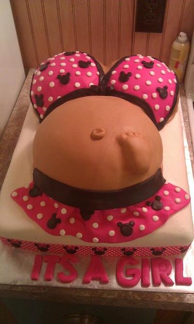 Minnie Mouse baby shower cake - Cake by Melanie Poarch
