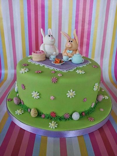 Easter Bunnies Cake - Cake by Shoreline Sugar Design by Sarah