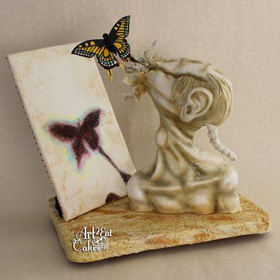 "Allegory of the Soul" or, "Parable of the Artist", Dali in Sugar Collaboration - 1/23/19 - Cake by Heather -Art2Eat Cakes- Sherman
