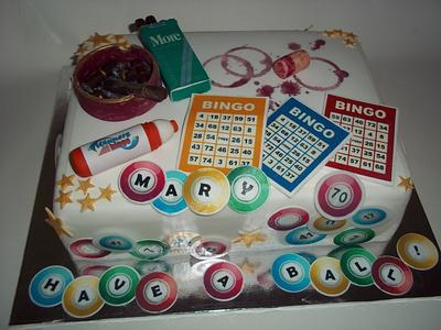 Birthday cake for a "Bingo Babe" - Cake by femmebrulee