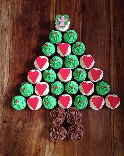 Love Actually Cupcake Christmas Tree - Cake by Beverley