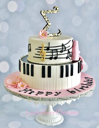Piano music cake. - Cake by LenkaSweetDreams