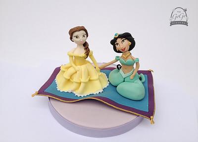 Belle and Jasmine figures :) - Cake by Natasha Thomas