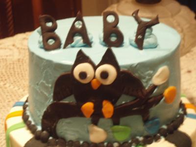 Owl baby shower cake - Cake by Tami