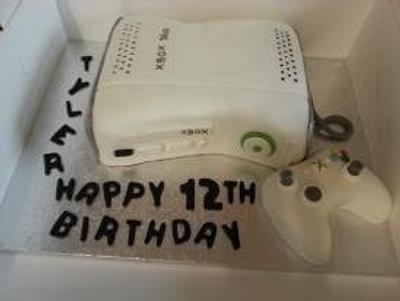 White Xbox cake  - Cake by Sarah Mitchell