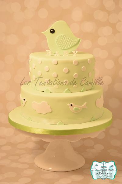 Birdie Baby Shower cake - Cake by Les Tentations de Camille