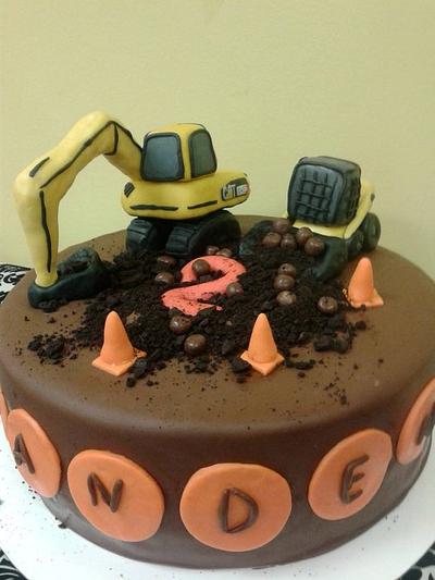 Construction Themed Cake - Cake by Amanda
