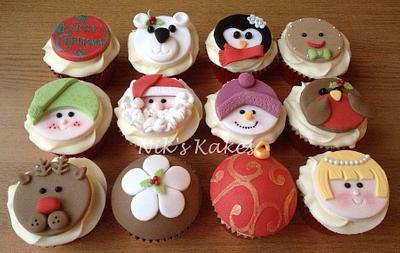 Christmas Character Cupcake Collection  - Cake by Nikskakes