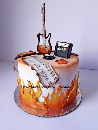Guitar cake - Cake by Fondantfantasy