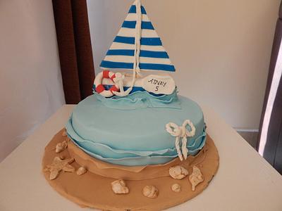 ship themed cake  - Cake by SweetSpotCakeDesign