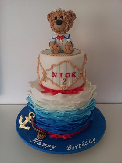 Teddy bear sailor cake  - Cake by Bistra Dean 